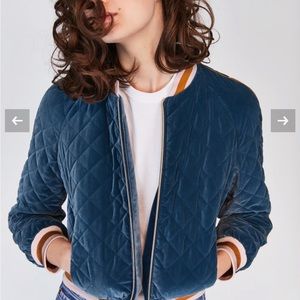 Tara Jarmon Velvet Bomber Jacket